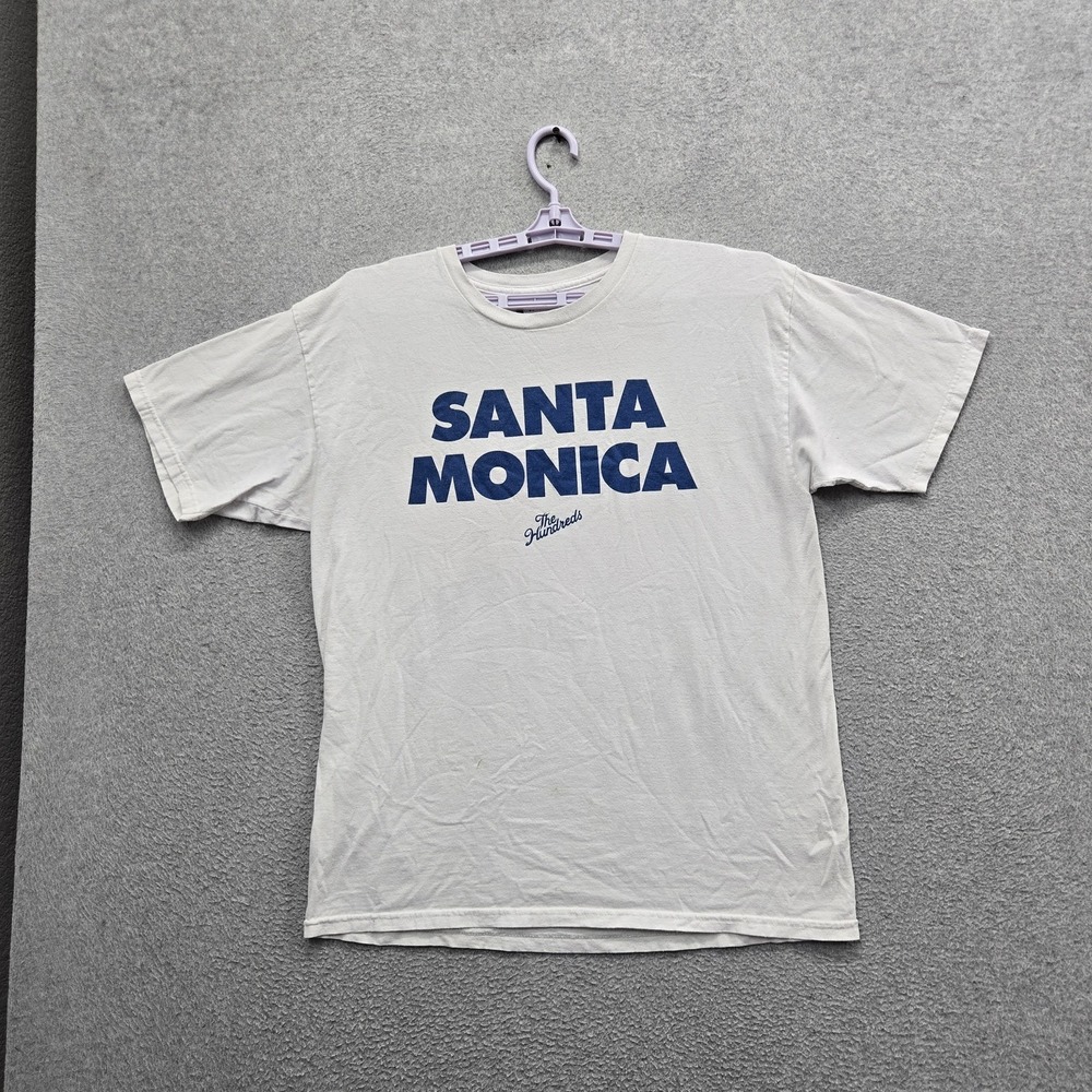Rosewood Collection Men Shirt L White The Hundred Santa Monica Logo Short Sleeve